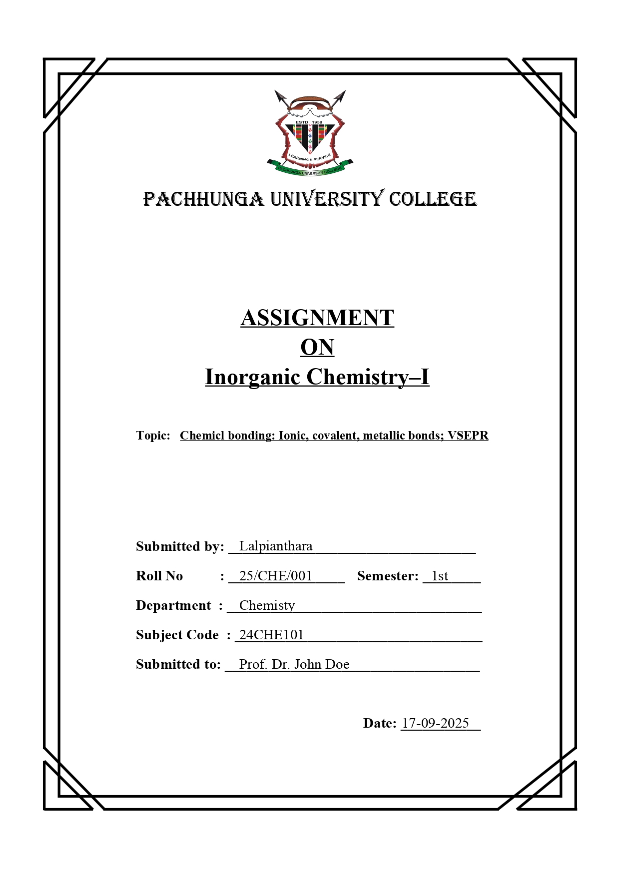 Cover Page for Thesis/Dissertation